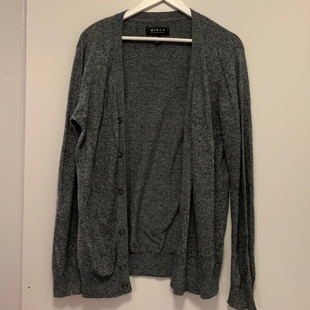 21Men Grey Cardigan